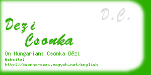 dezi csonka business card